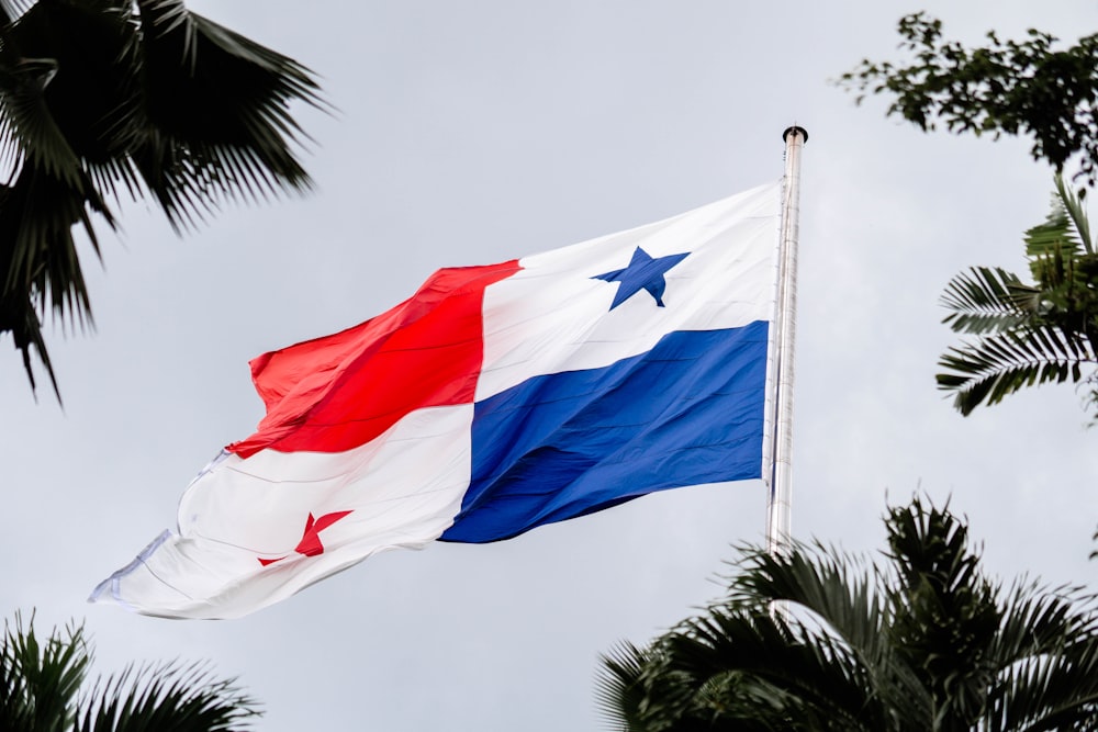 a texas state flag flying high in the sky