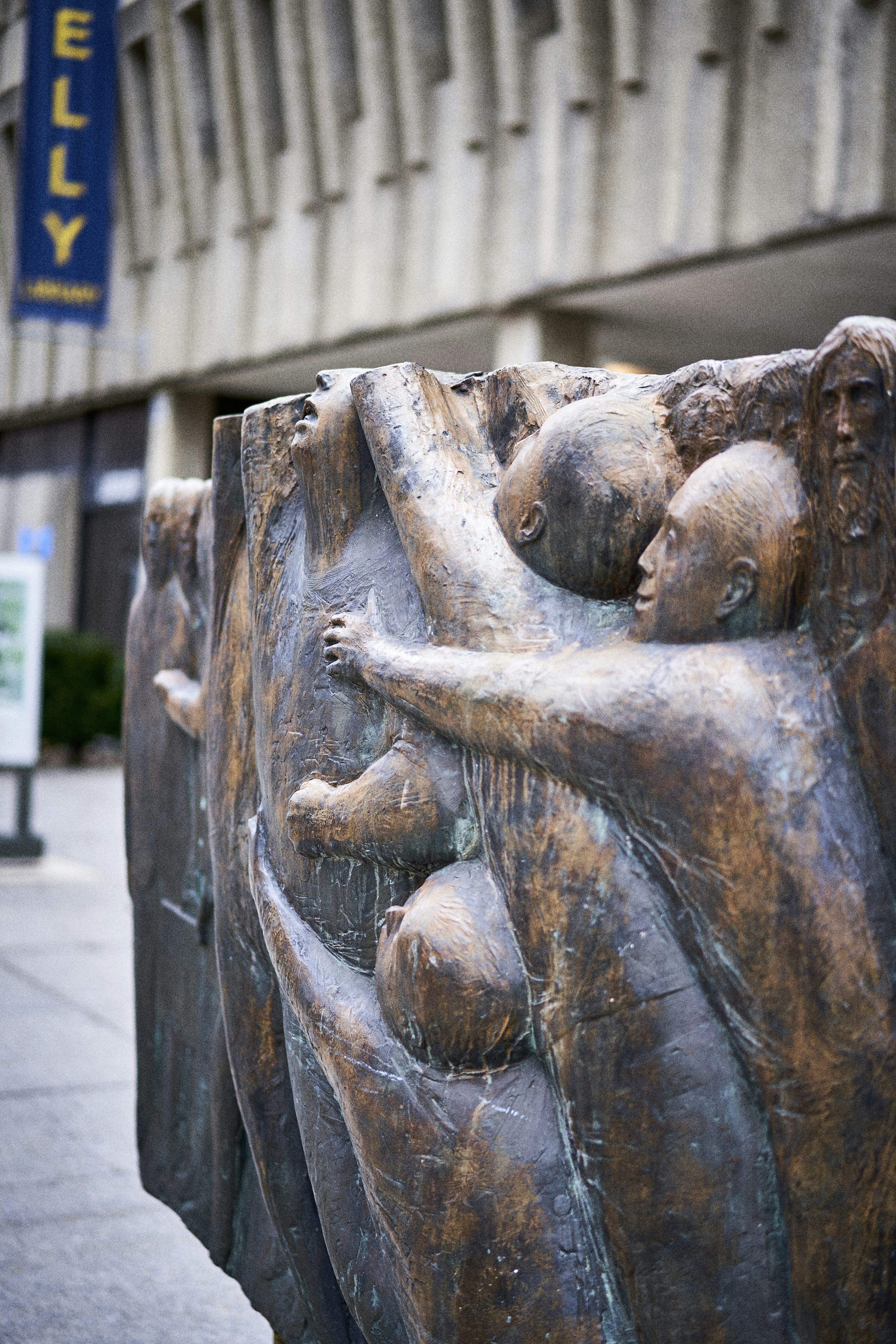 a statue of a woman holding a child