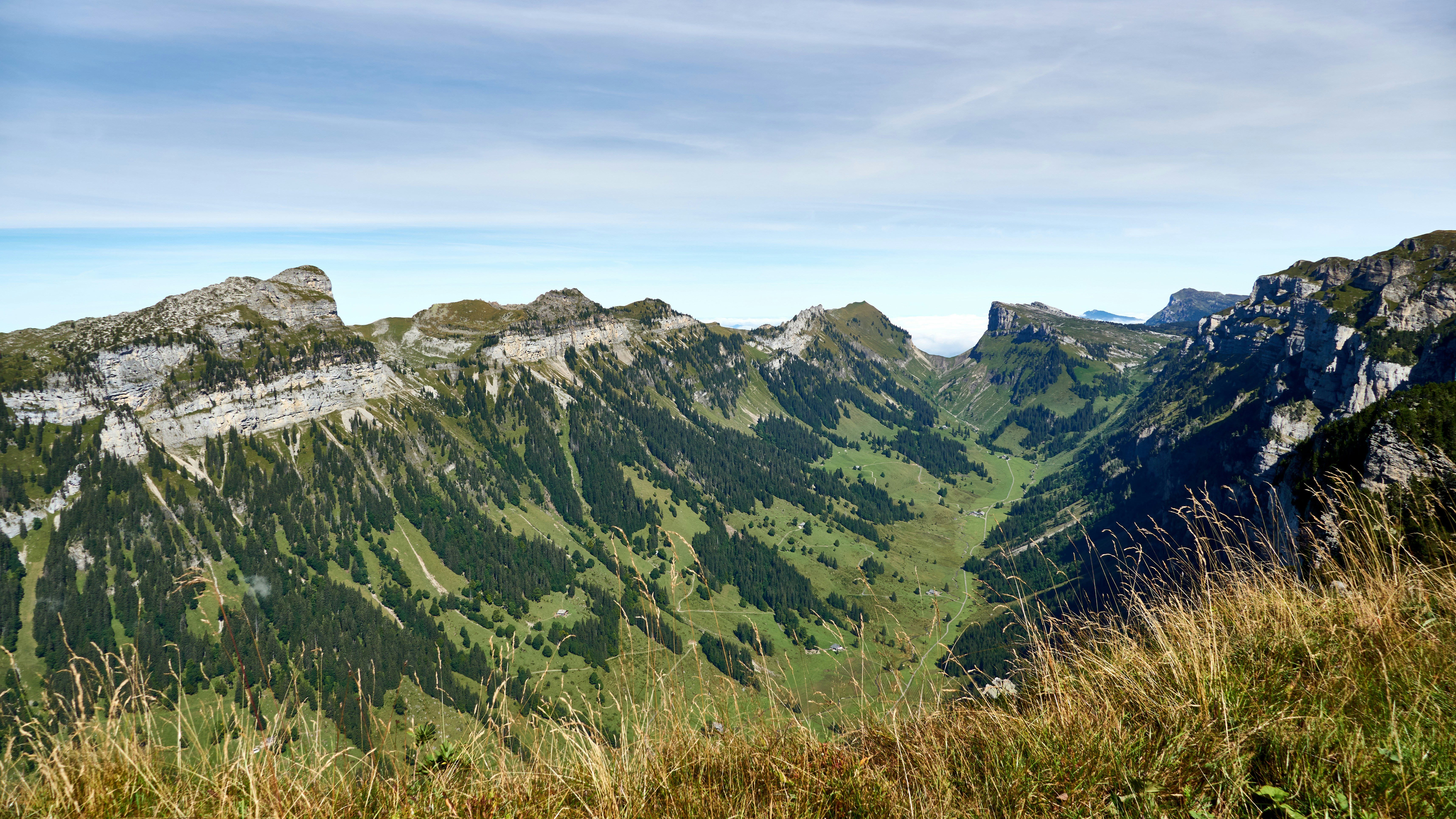 a view of a mountain range from a high point of view