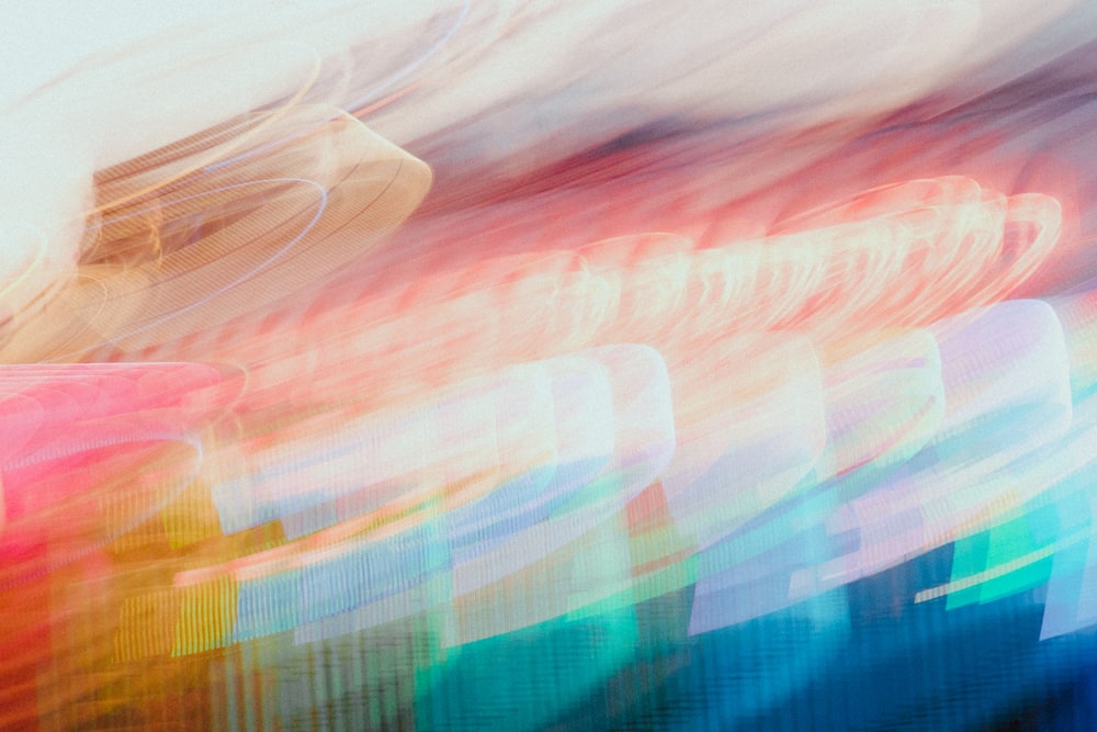 a blurry photo of a person riding a skateboard