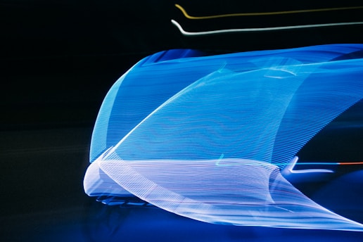 A dynamic animation storyboard displayed on a modern screen with motion blur effects.