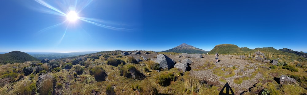 a view of the mountains from a high point of view