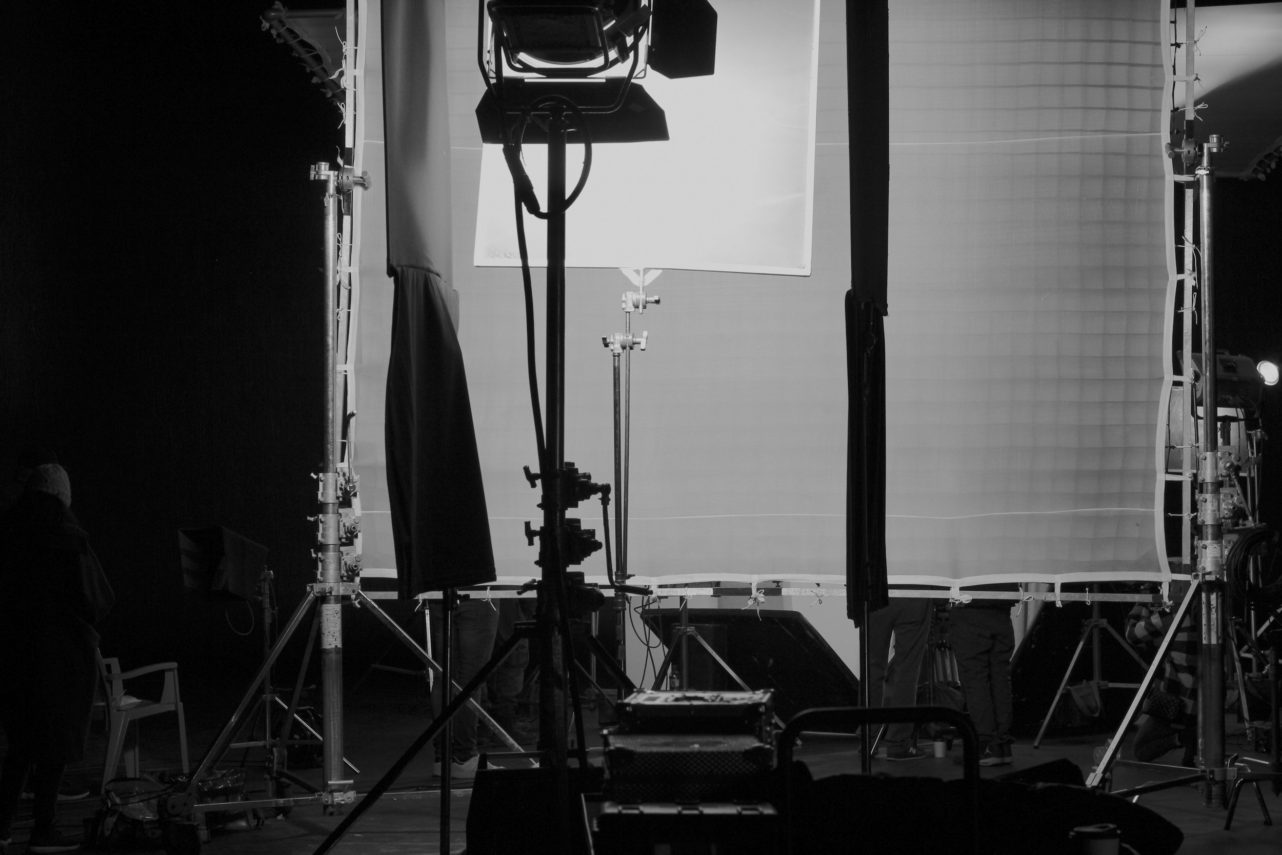 empty film set lights camera