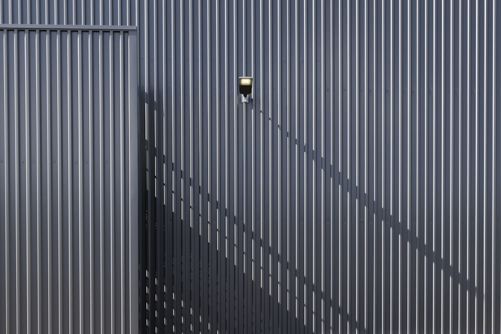 an open door in a metal building