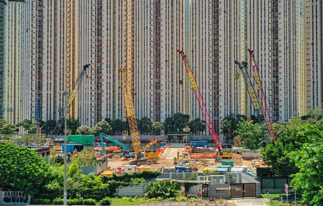 a group of tall buildings,