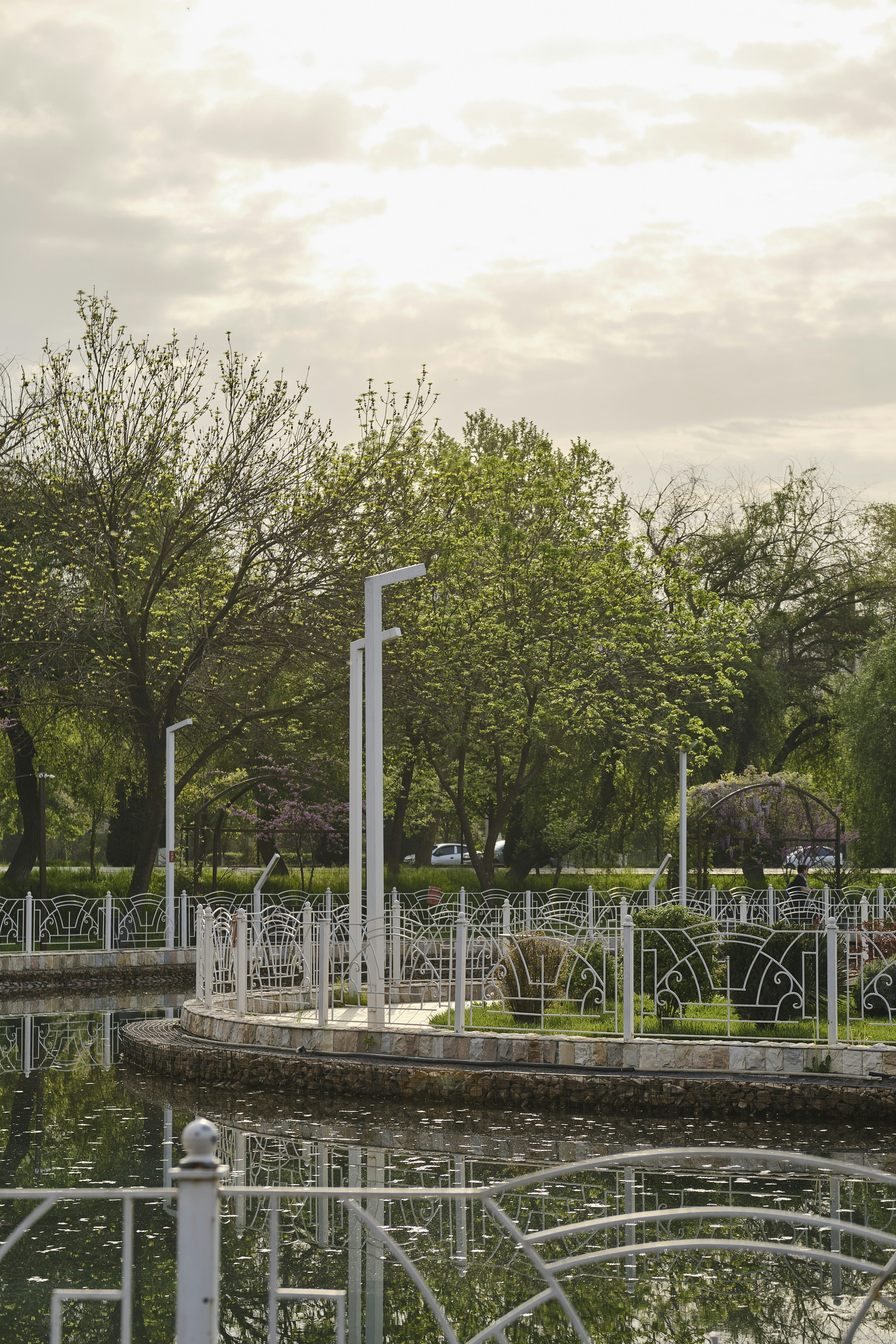 Ein Park mit vielen grünen Bäumen