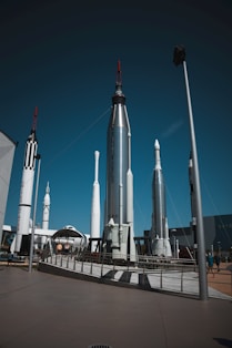 a group of rockets sitting next to each other