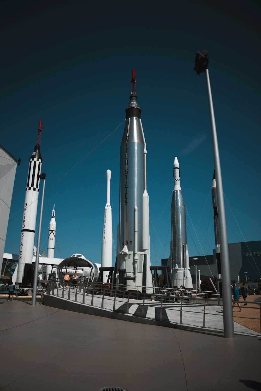 a group of rockets sitting next to each other