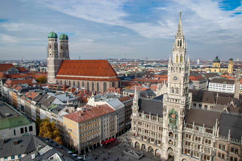 a view of a city from a high point of view