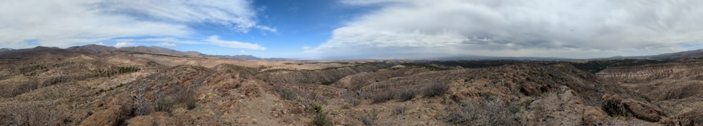 a panoramic view of a mountain range