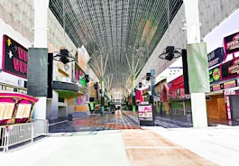 a city street with lots of tall buildings
