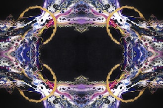 A mesmerizing kaleidoscope design with swirling pastel colors and delicate floral motifs, radiating from the center.