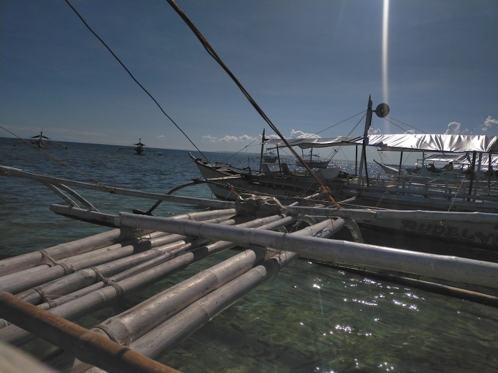 a couple of boats that are in the water