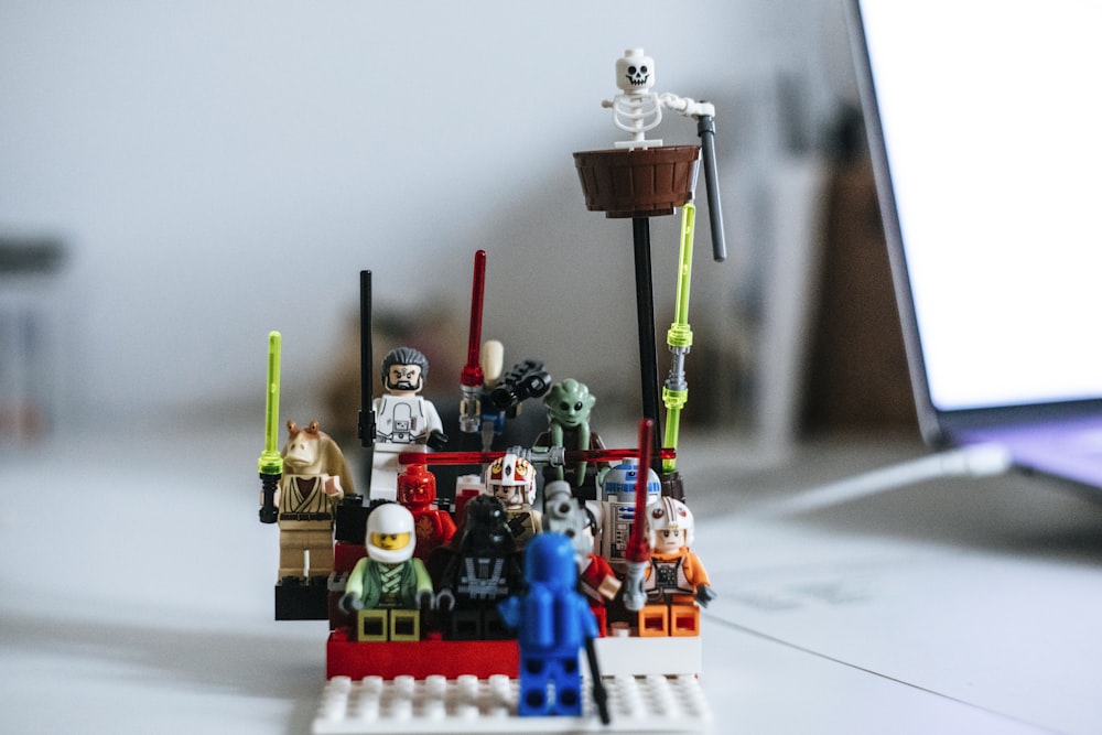 a lego star wars scene is displayed on a table