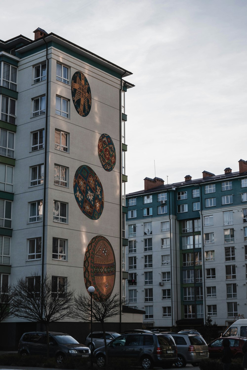 a tall building with a clock on the side of it