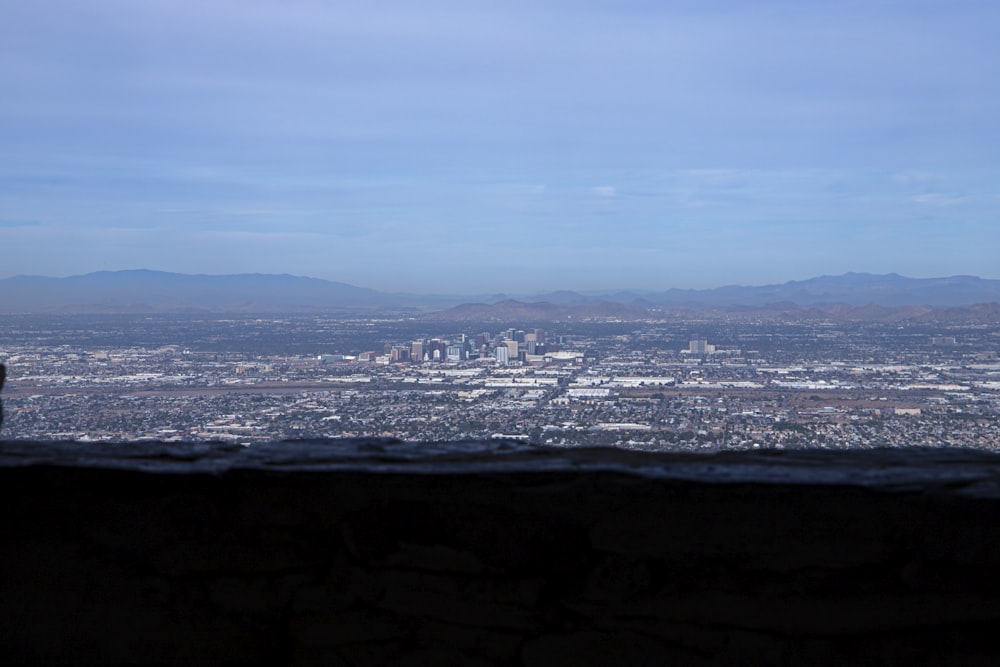 a view of a city from a high point of view