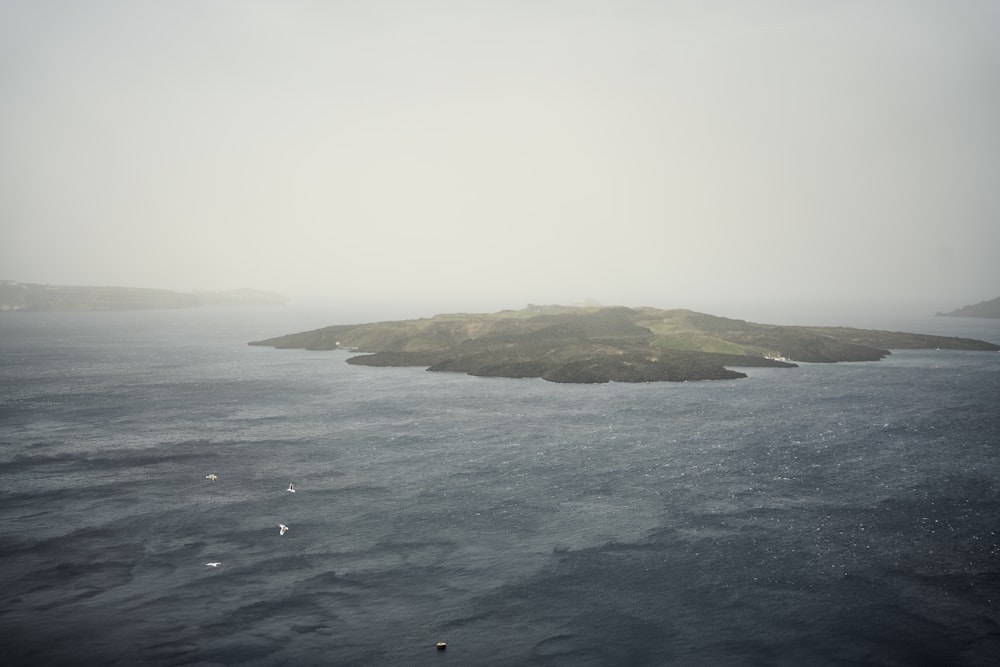 an island in the middle of a body of water