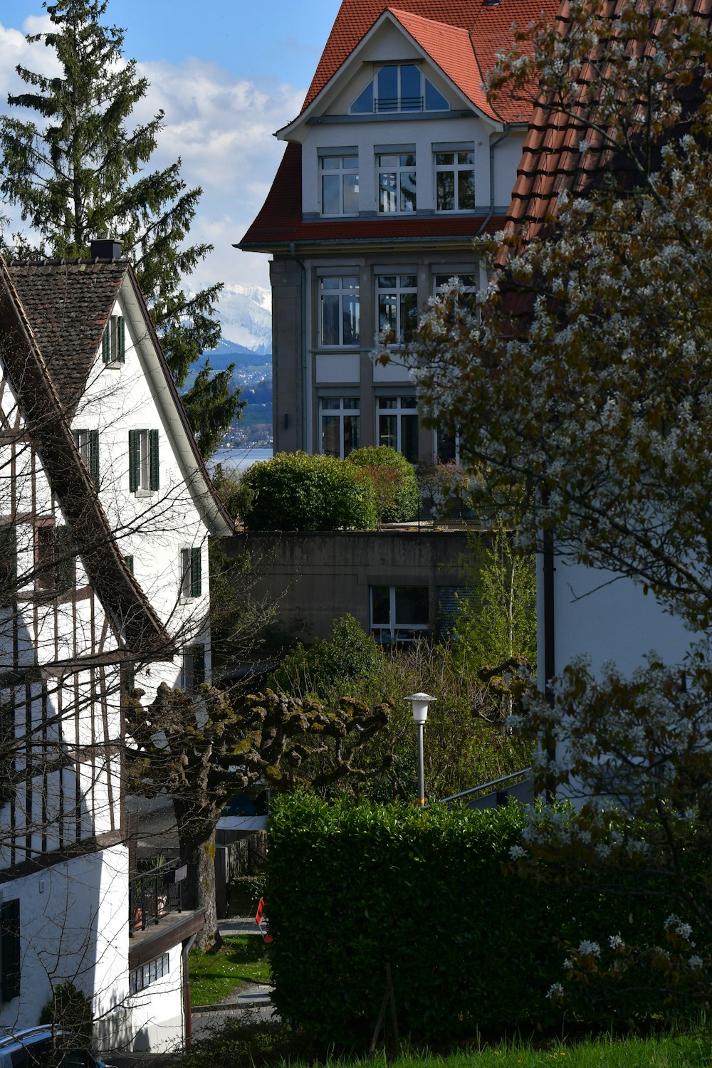 a couple of houses sitting next to each other