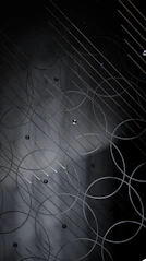 a black and white photo of circles and lines