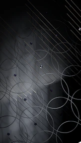 a black and white photo of circles and lines