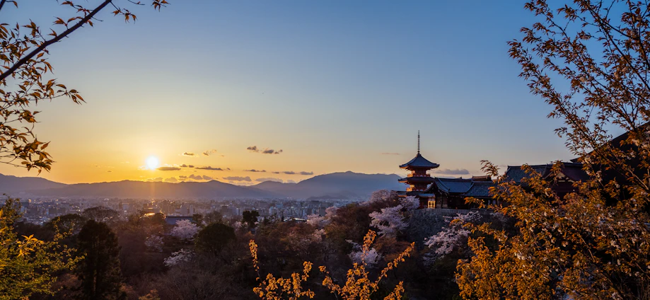 A serene view of the Fukuoka skyline at sunrise, symbolizing new beginnings and hope.