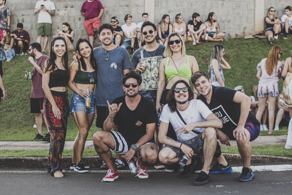 a group of people posing for a picture