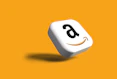a close up of a dice with an amazon logo on it
