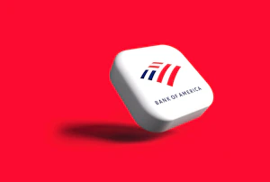 a bank of america logo on a white dice