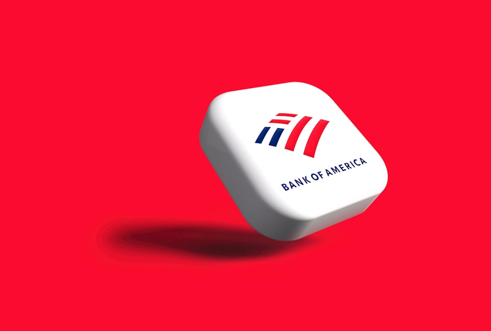 a bank of america logo on a white dice