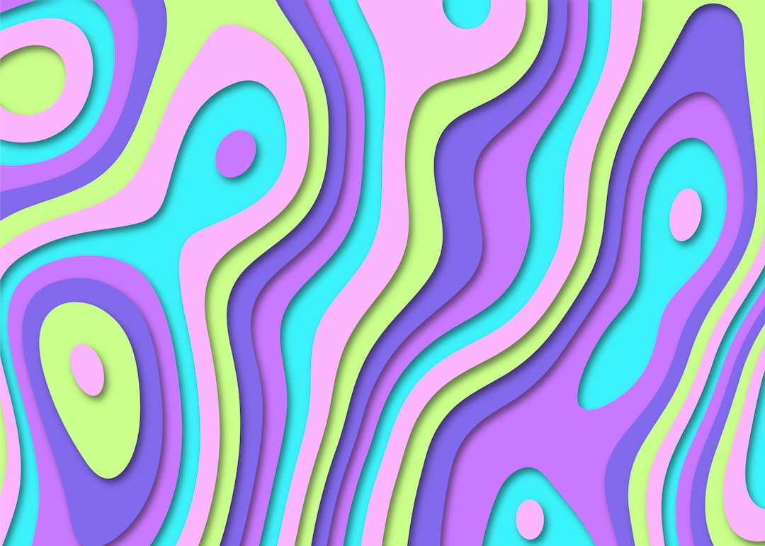 an abstract background with a purple and blue pattern, Abstract papercut background
