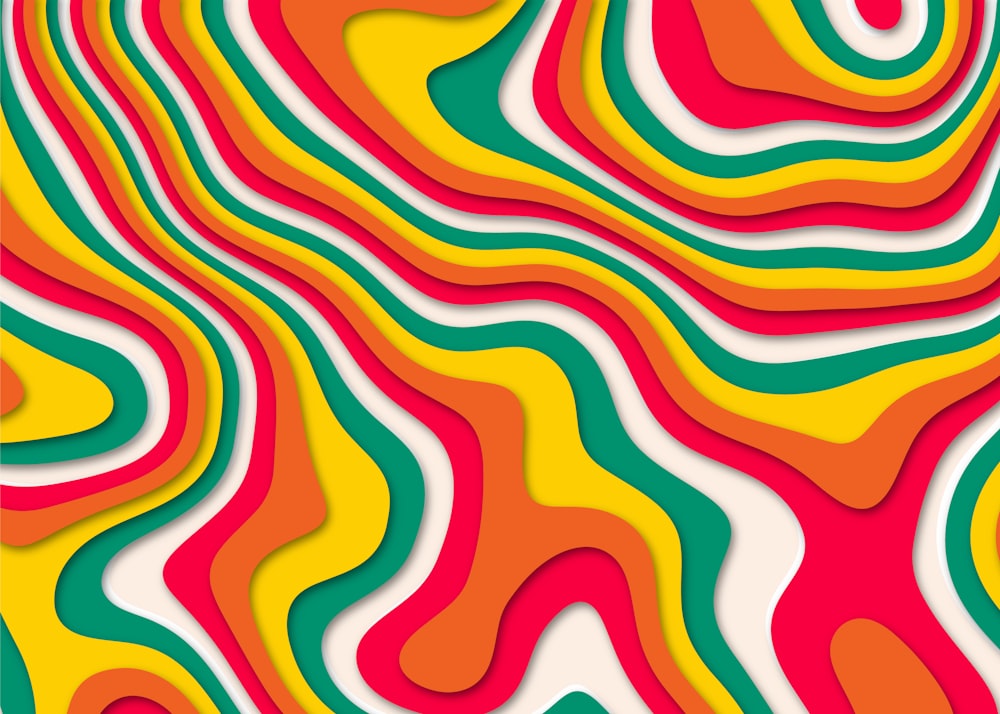 a colorful background with wavy lines