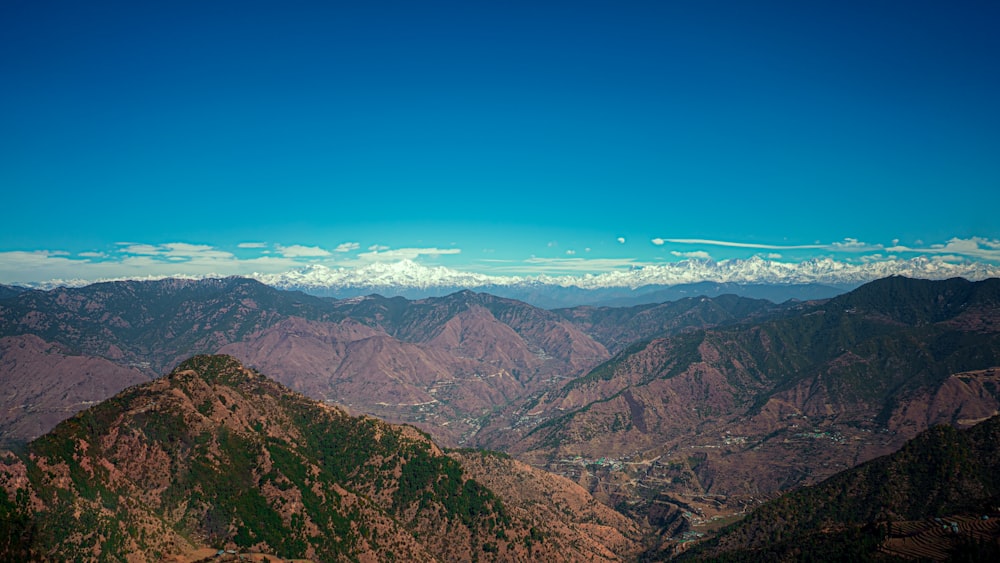 a view of the mountains from a high point of view