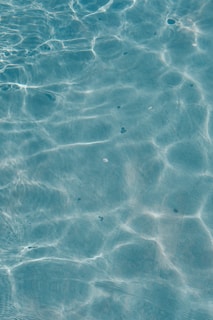 the water in the pool is very clear