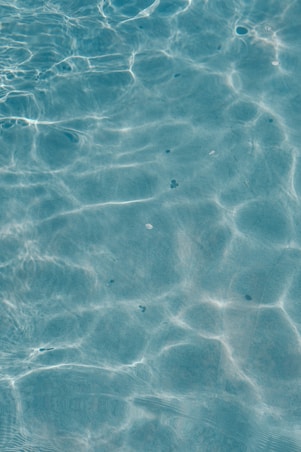 the water in the pool is very clear