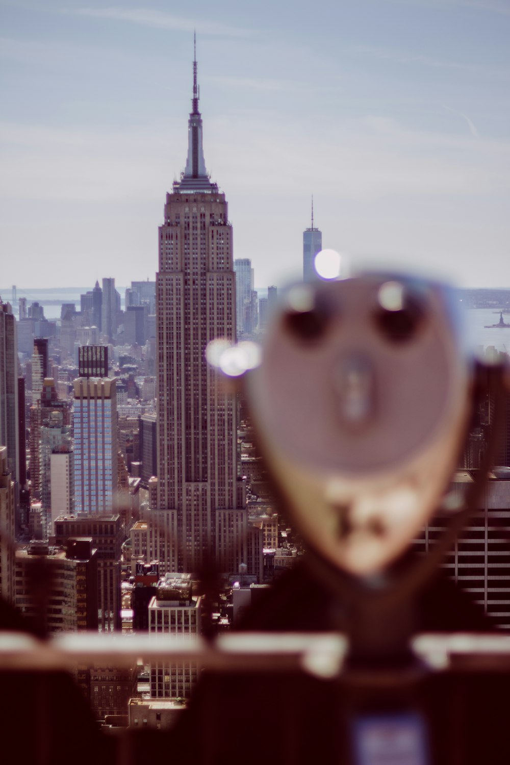 a view of the empire building from the top of a building