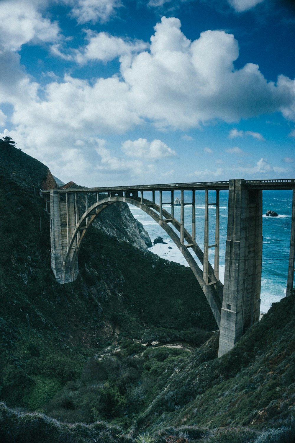 a large bridge over a large body of water