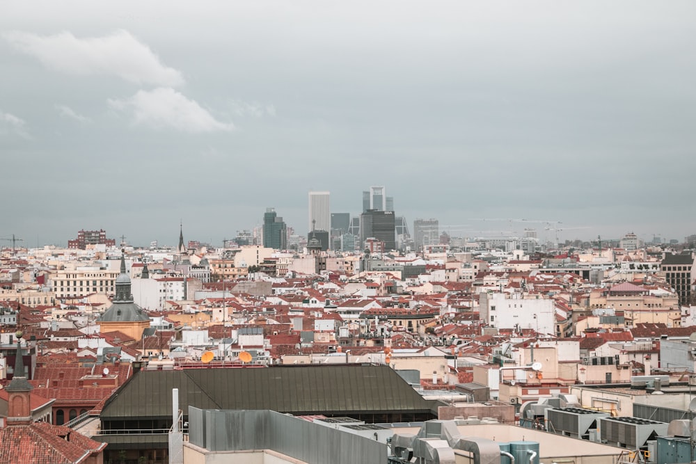 a view of a city from the top of a building