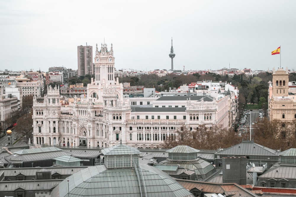 a view of a city from a tall building