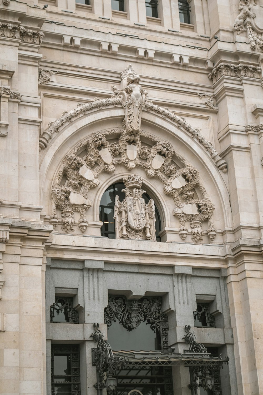 a large building with a clock on the front of it