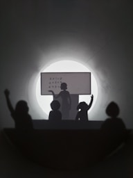 A teacher teaching a lesson