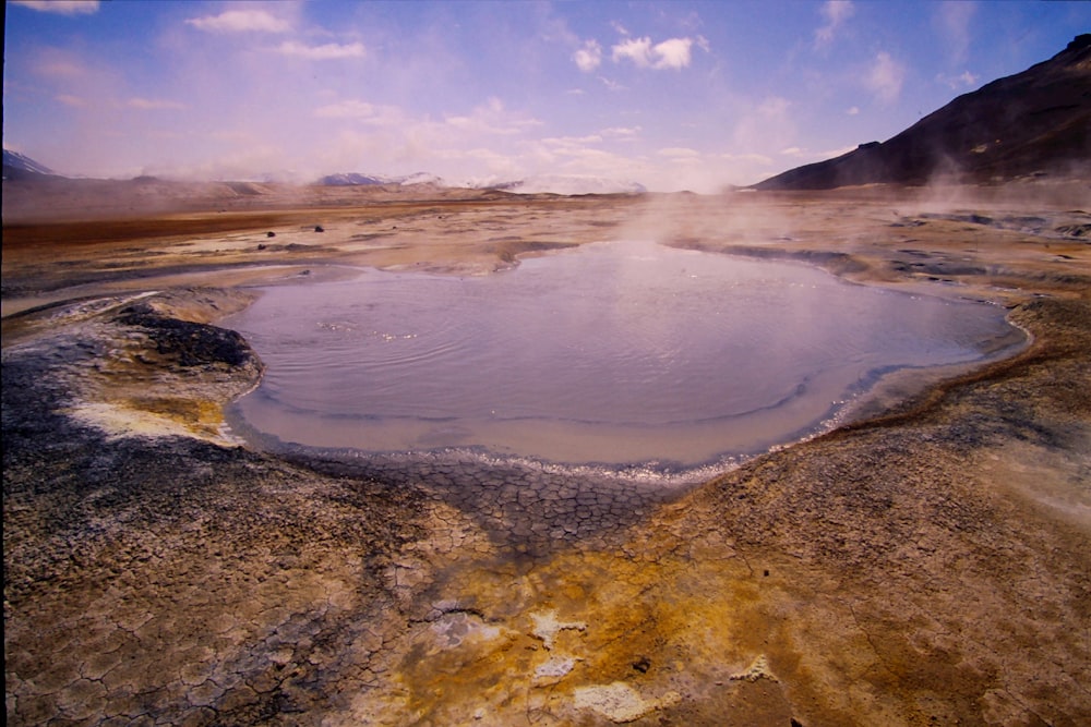 a hot spring in the middle of a desert