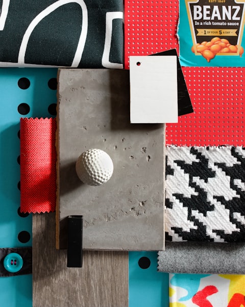 Leah's material library or design presentation