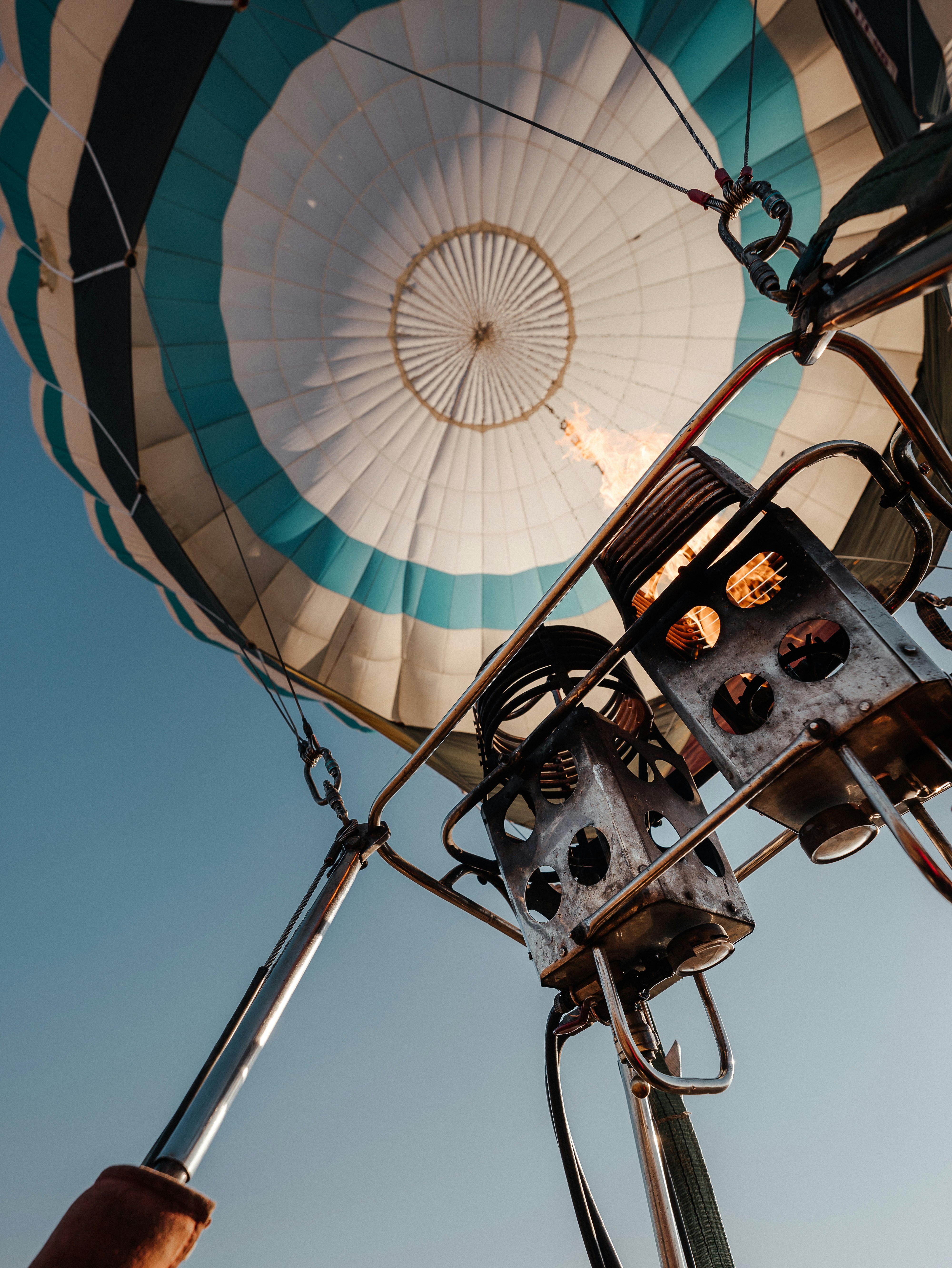 a hot air balloon with a sky background
