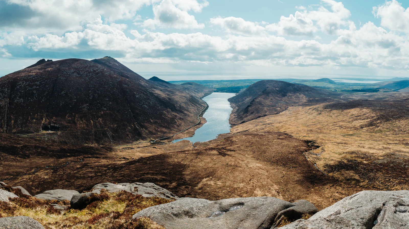 A river valley running through the Mourne Mountains