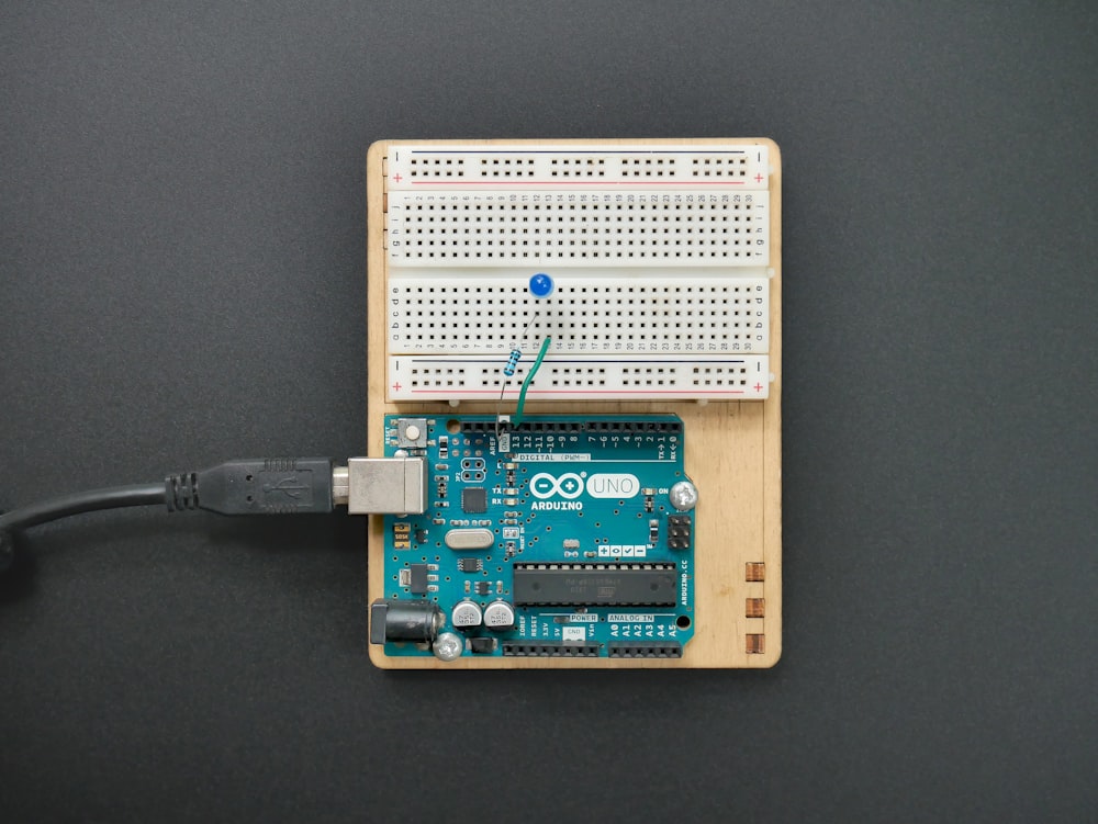 an electronic device with a micro board attached to it