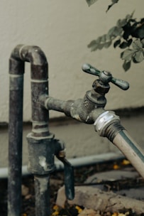 a water faucet with a hose attached to it