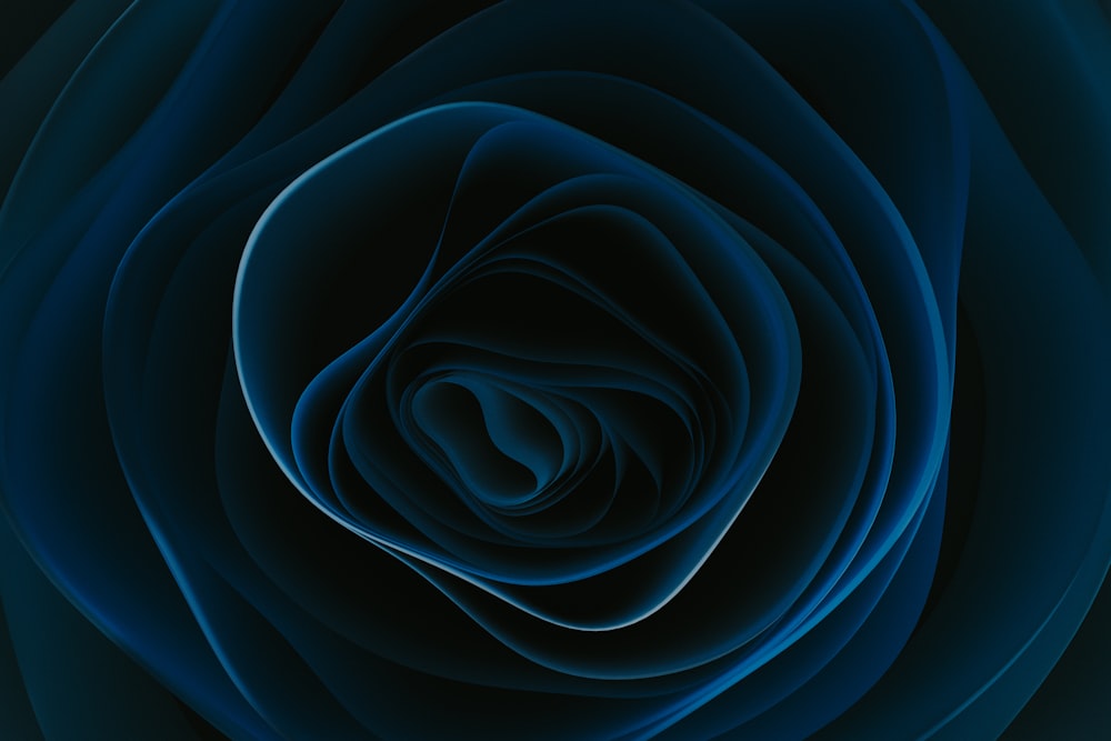 a computer generated image of a blue rose