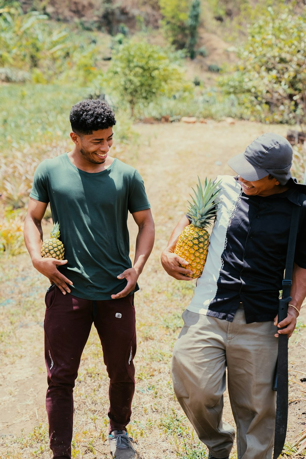 a couple of men standing next to each other