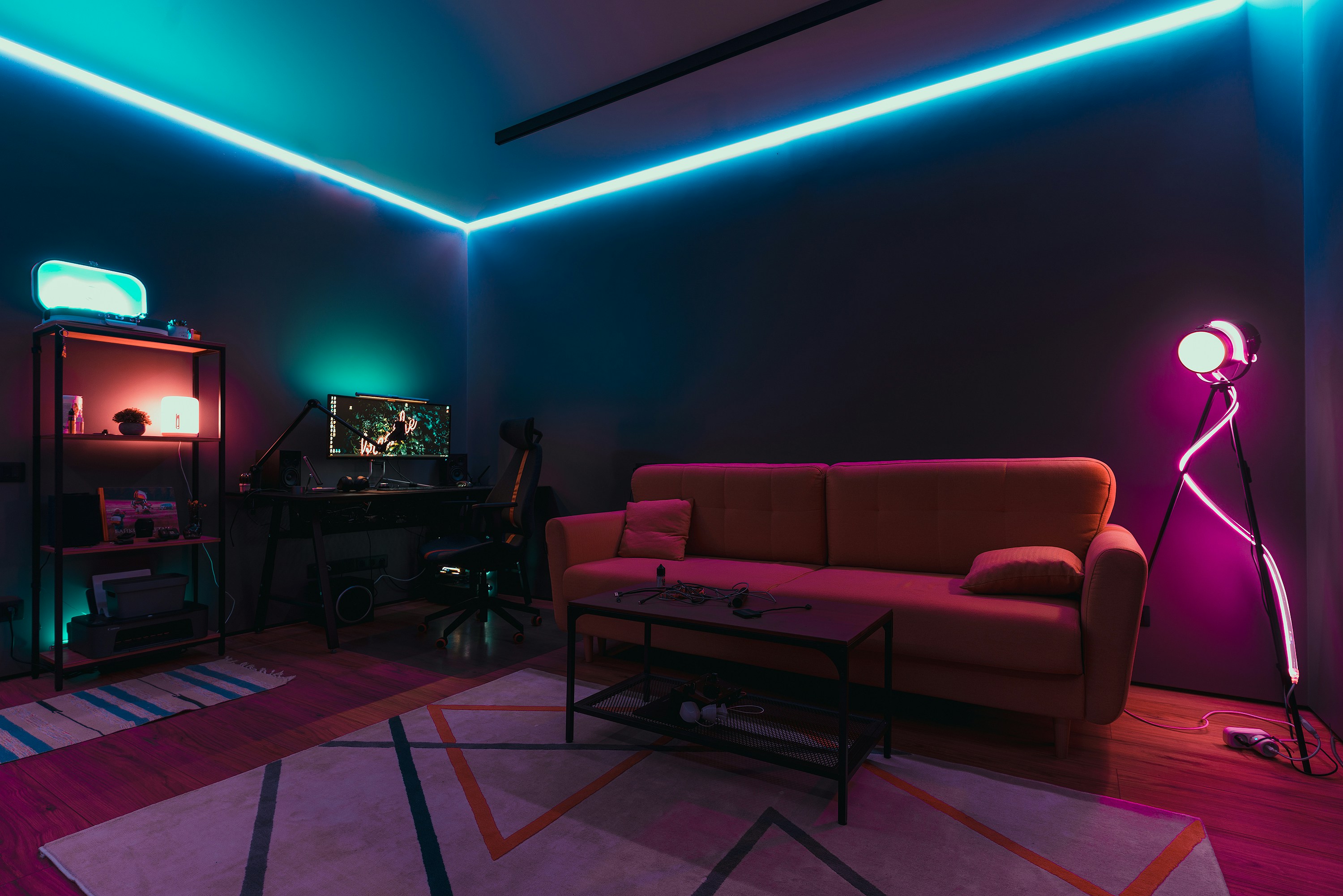 Gaming lounge interior