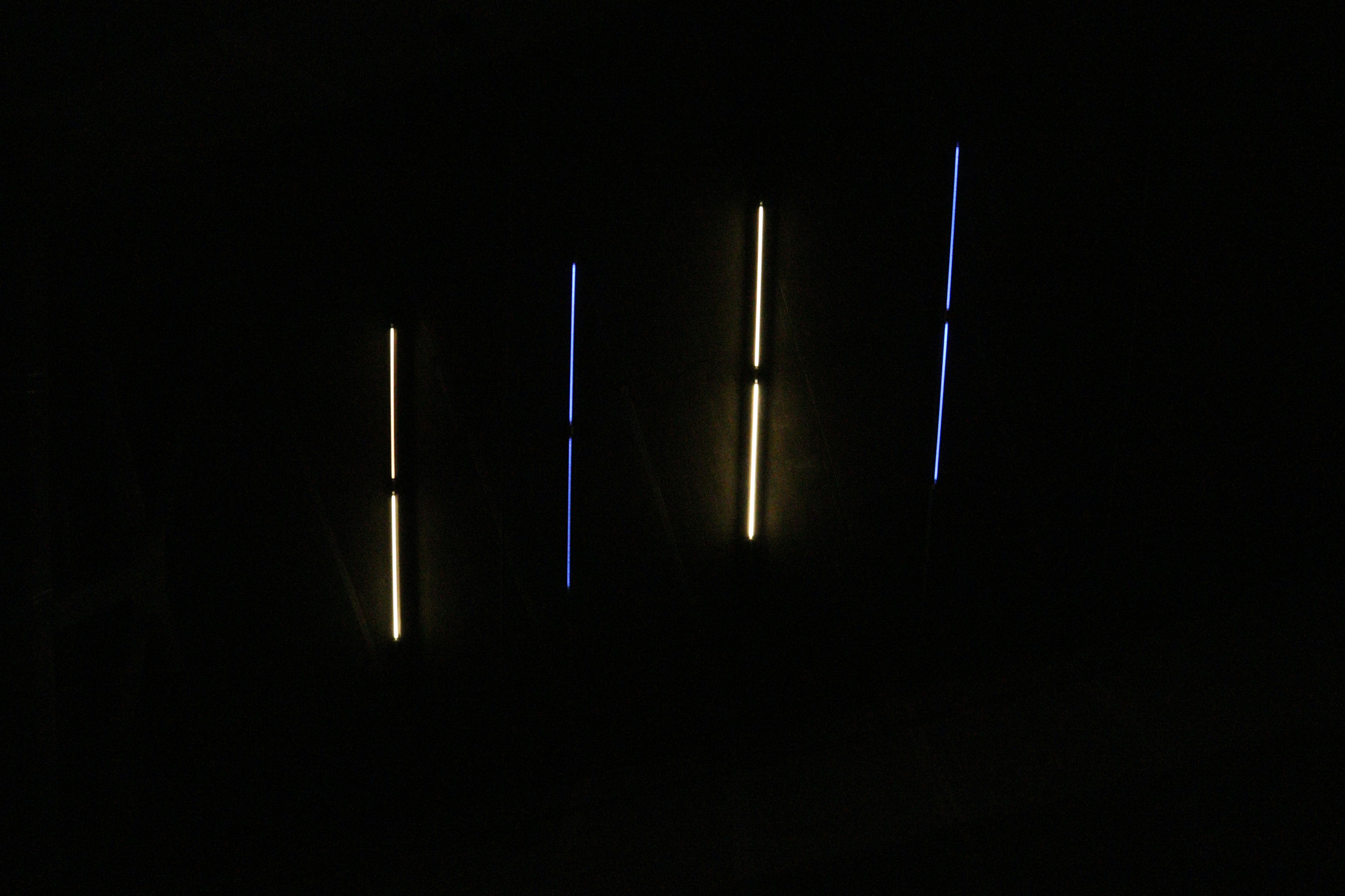 Blue yellow dim lights